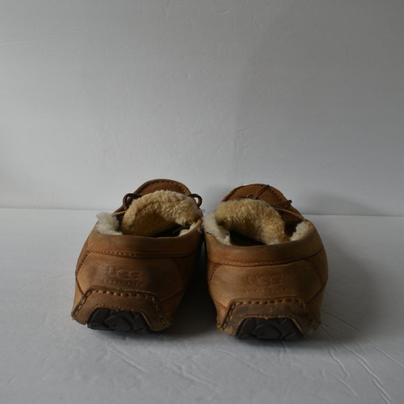UGG Men's Byron Chestnut Brown Slip On Moccasin's Loafer Slipper Size 10 - Picture 4 of 10